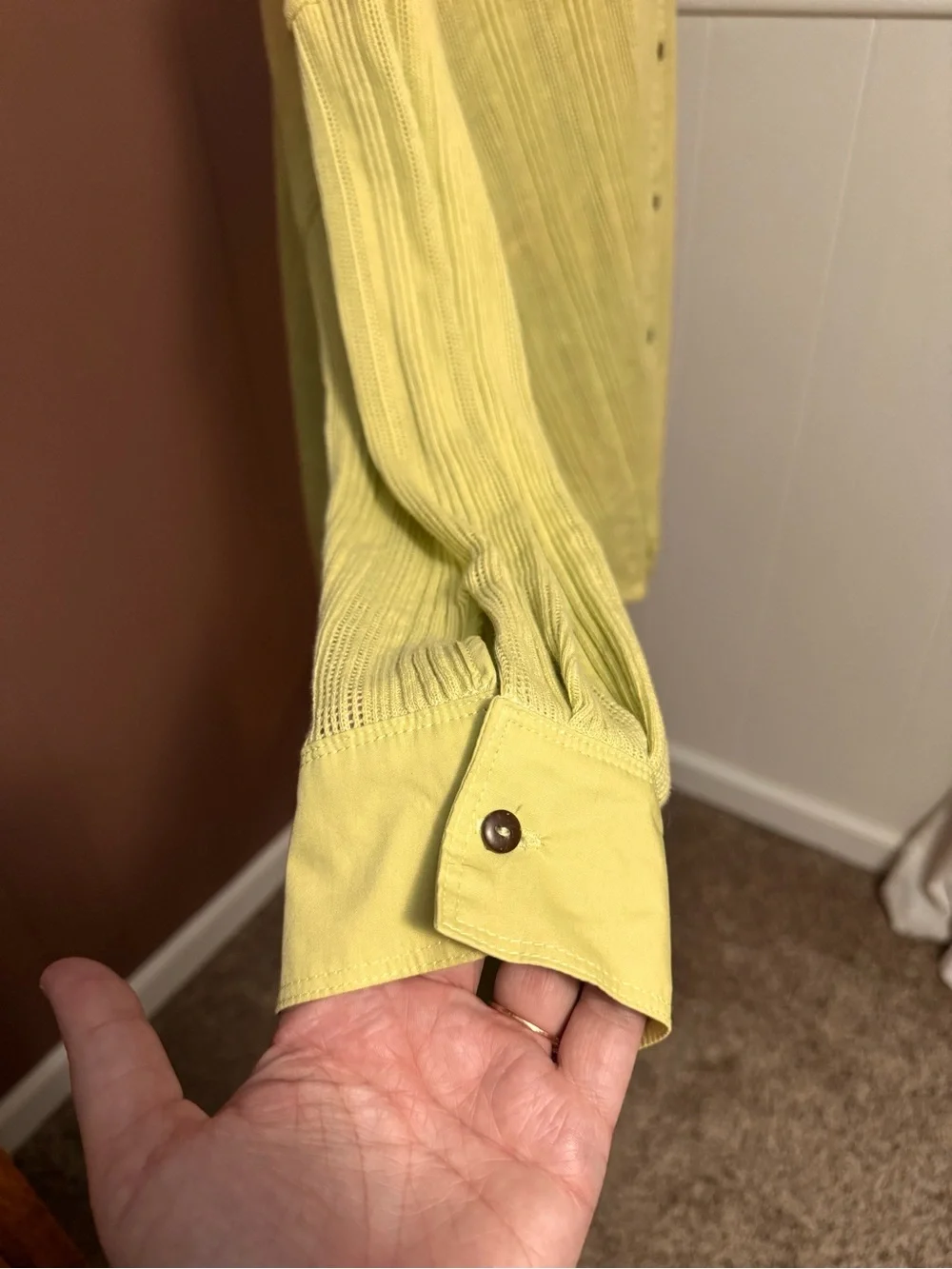 Free People Free-est Light Green Button-Front Oversized Shirt 100% Cotton